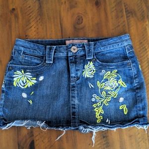 Embellished Jean Skirt